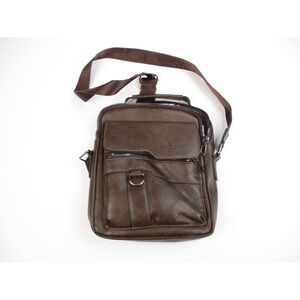 Wexier Brown Leather Crossbody Bag Messenger Shoulder Bag Travel Organizer Unise